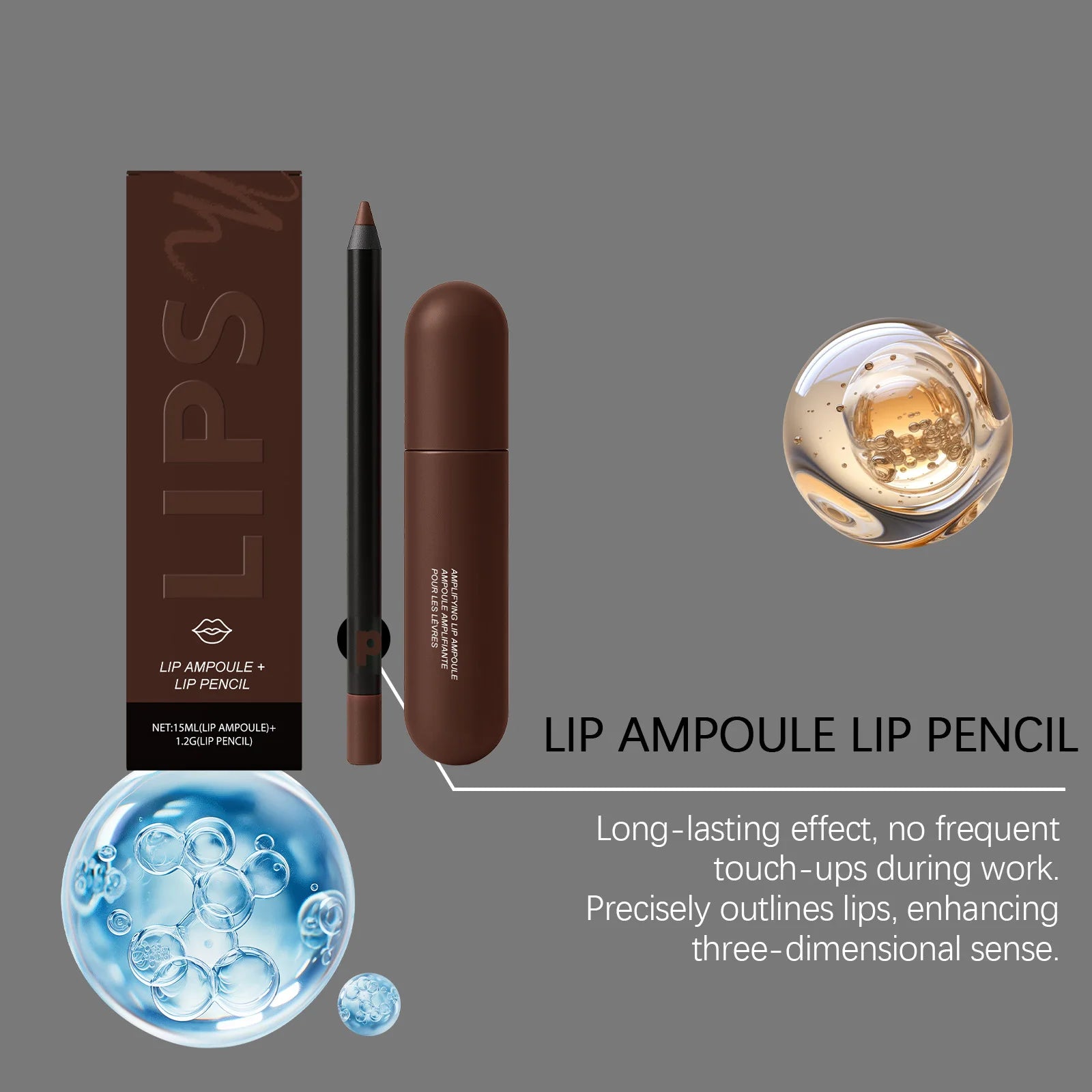 Nicotinamide Lip Serum & Lipliner Kit – Plump & Moisturize Lip Serum Kit Zpaxo