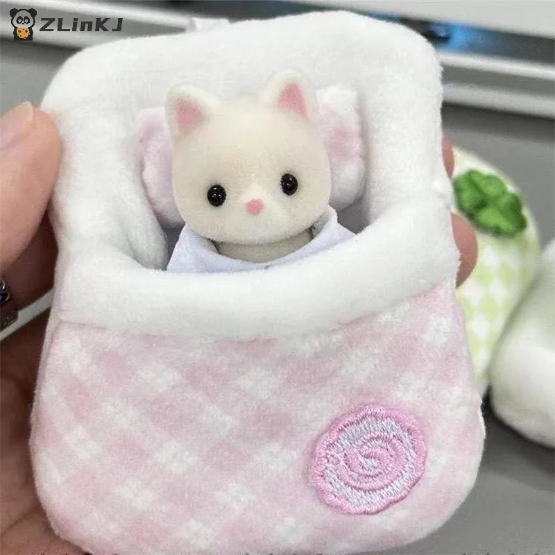 ▶1PCS Cute Plush Anime Animal Doll Four-Leaf Clover Quilt Mini Doll Sleeping Bag Doll Small Quilt Zpaxo