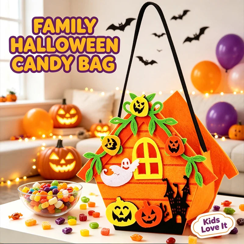 Halloween Nonwoven Pumpkin Tote Bags Perfect Trick-or-supports Candy