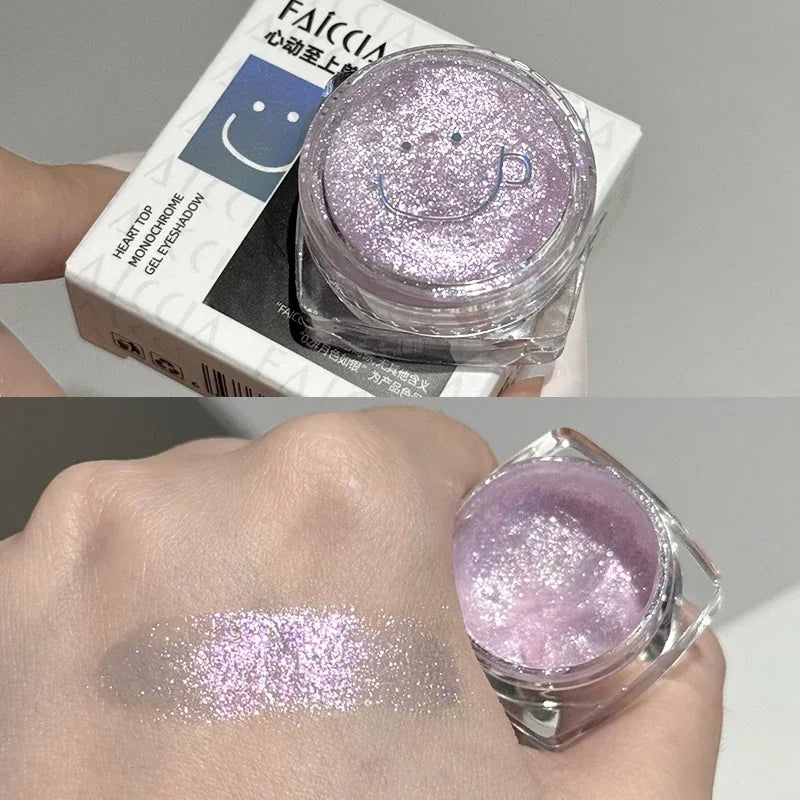 6 Colors Glitter Eyeshadow Gold Pink Eye Shadow Highlighter Silkworm Long Lasting Waterproof Shimmer Multicolor Liquid Eyeshadow Zpaxo