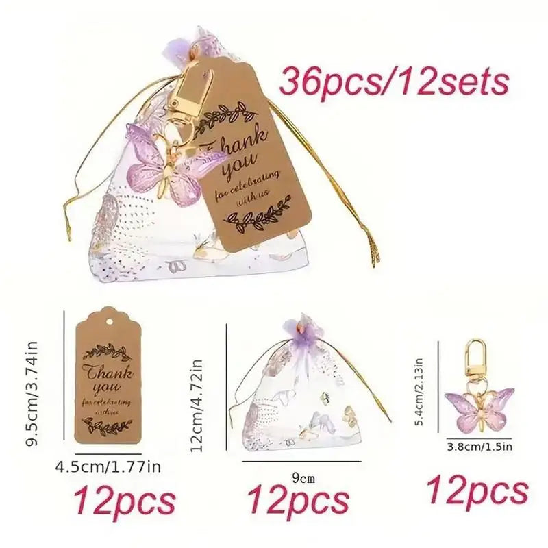 Girls Butterfly Keyring Zinc Alloy Butterfly Keyrings Bag Pendant Fashion Keychain Souvenir For Girls Teens Youth Boys Men Zpaxo