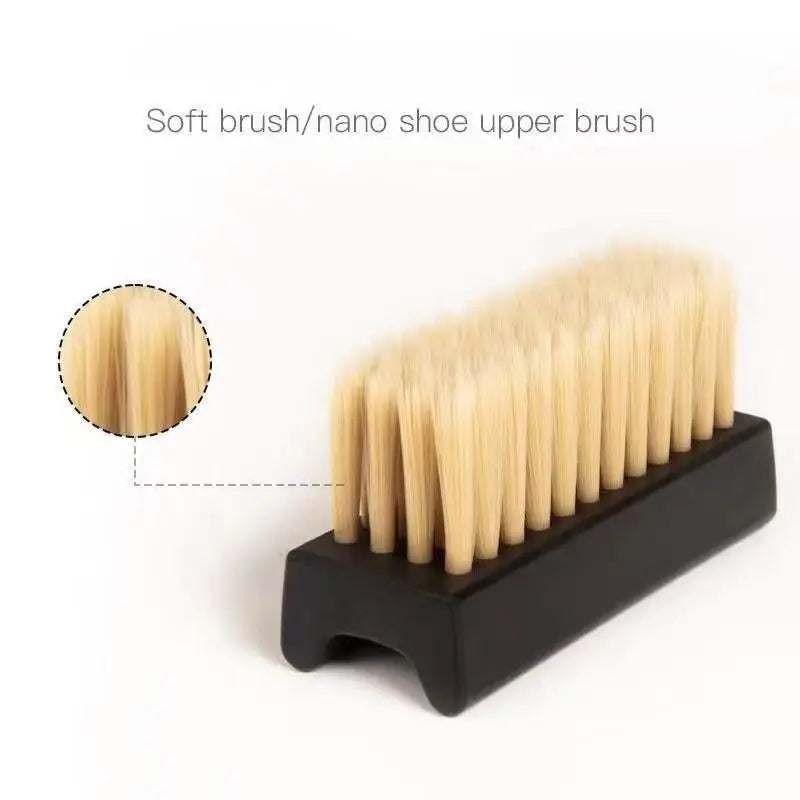 Nylon Shoe Brush Soft Hard Bristle Combo Cleaning White Shoes Canvas Zpaxo