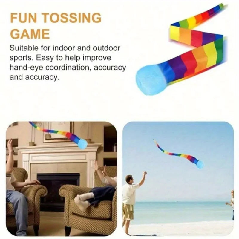 1/3pcs Outdoor Meteor Ball Throwing Sandbags Colorful Ribbon Soft Wind Resistance Ball Sensory Integration Training Equipment Zpaxo