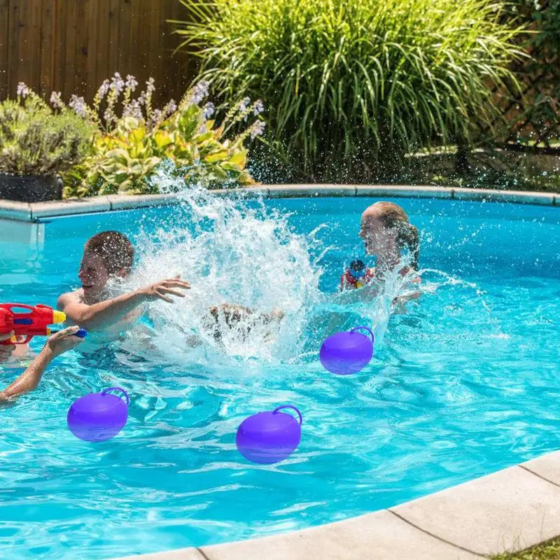 Refillable Water Balls Self-Sealing Silicone Quick Fill Water Balloons Refillable Outdoor Water Toys Water Bombs Balls For Beach Zpaxo