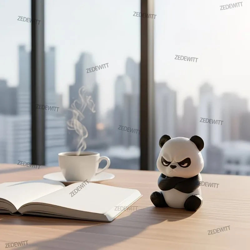 Cute Panda Sculpture Ornament – Home, Desk & Car Decor Gift