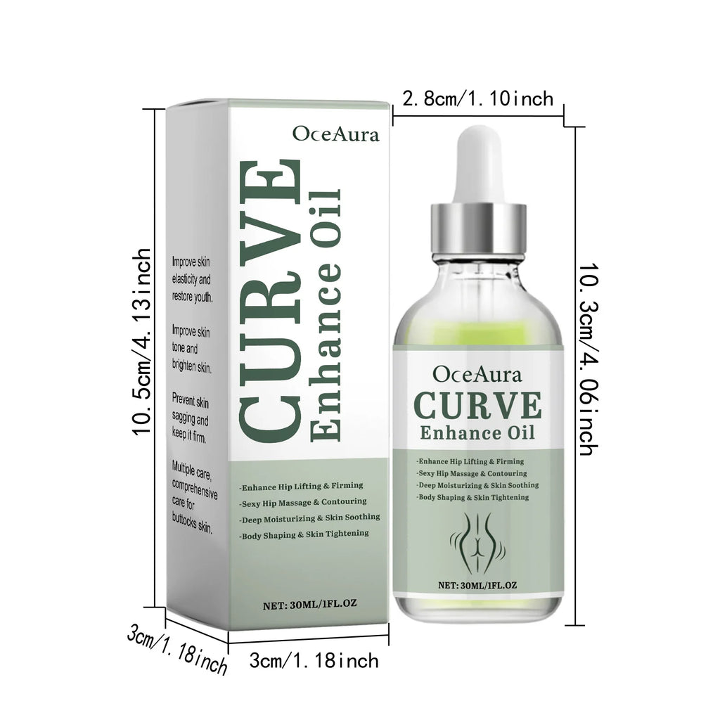 Hip Firm Enlarge Essence Oil Plump Sexy High Buttock Big Ass Moisturize Soft Improve Sag Flat Enhance Hip Elasticity Essence Oil Zpaxo 30ml boxed