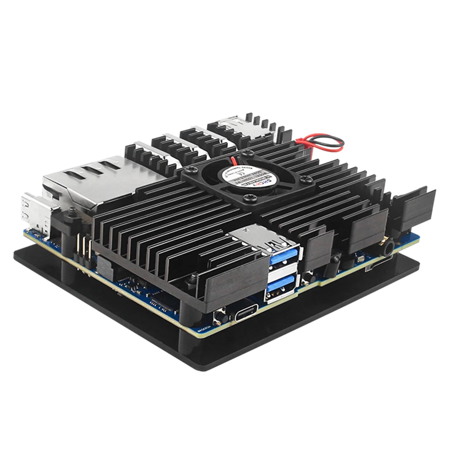 Orange Pi 5 Aluminum Case Active Passive Metal Cooling Enclouse Fan