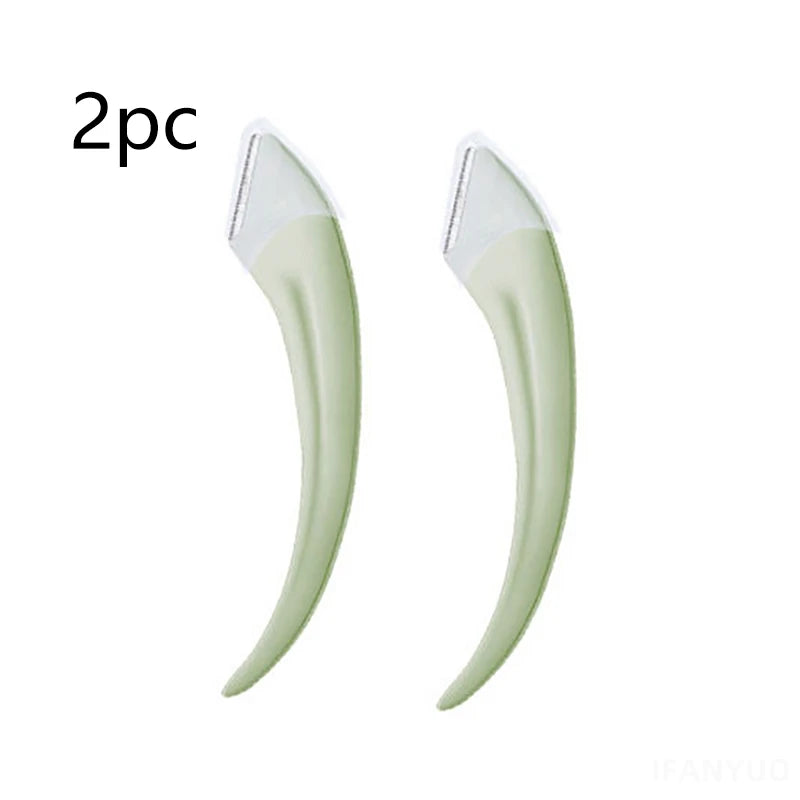 Eyebrow Razor Eyebrow Trimmer Scissor Beauty Products for Women Eyebrow Scissors with Comb Stainless Steel Beauty Makeup Tools Zpaxo 2Pcs Green