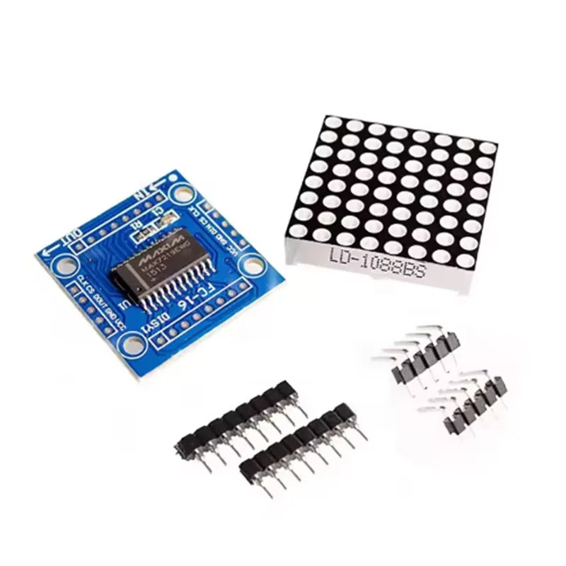 MAX7219 Dot Matrix Module Control Module MCU Control Driver LED Display Module Red/Blue/Green Zpaxo
