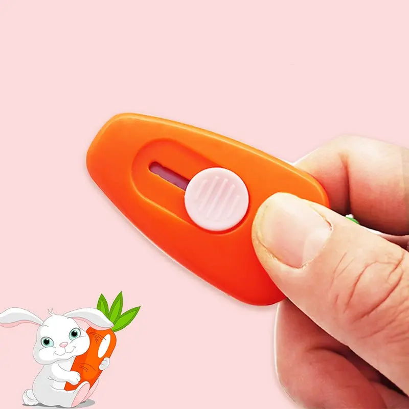 Cute Carrot Cartoon Portable Cutter Mini Utility Cutter Retractable Letter Opener Paper Cutting Tools School Office Stationeries Zpaxo
