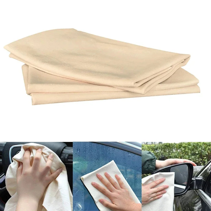 Car Wash Towel Chamois Clean Natural Leather Cloth Auto Home