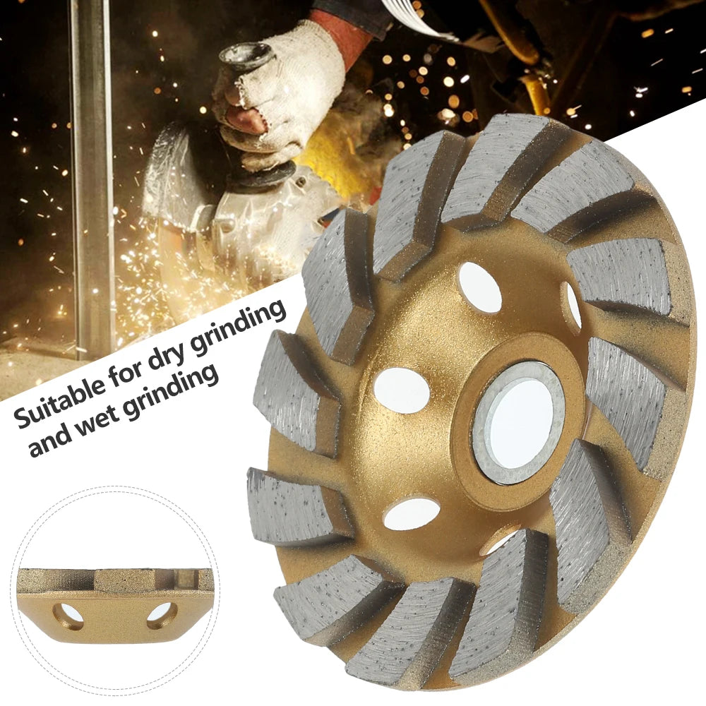 2PCS 4 Inch Diamond Grinding Wheel Disc HHS Segment Grinding Machine Concrete Granite Stone Ceramic Cutting Grinder Power Tool Zpaxo
