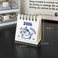 2026 Cute Mini Calendar Office Desktop Decoration Small Ornament Calendar Calendar Plan Book Zpaxo A6