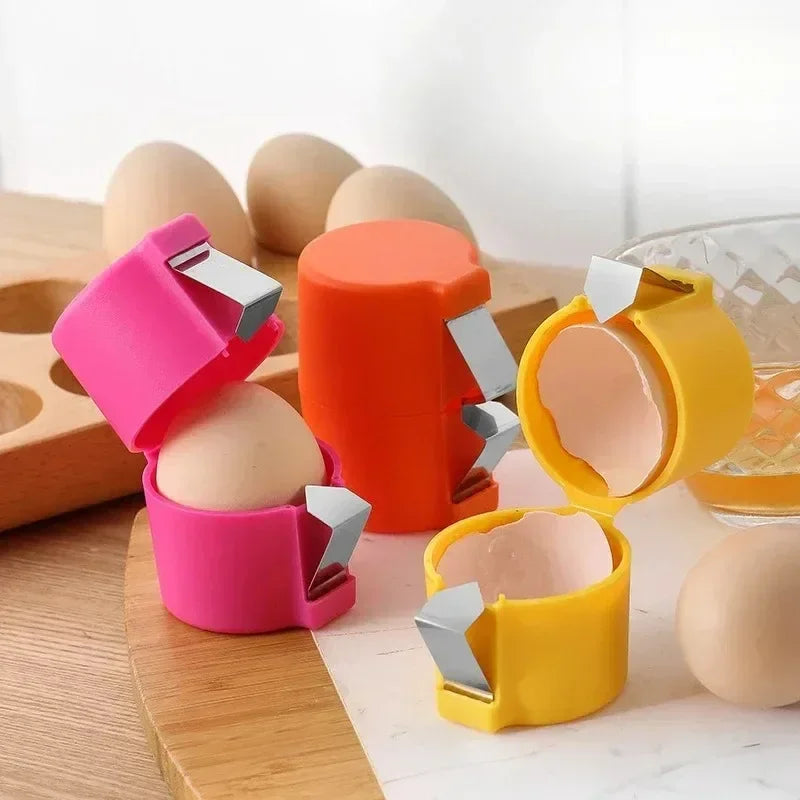 1-3PCS Egg Topper Shell Cutter Beater Raw Egg Cracker Separator Filter Egg Opener Yellow/Orange/Rose red Kitchen Baking Tools Zpaxo