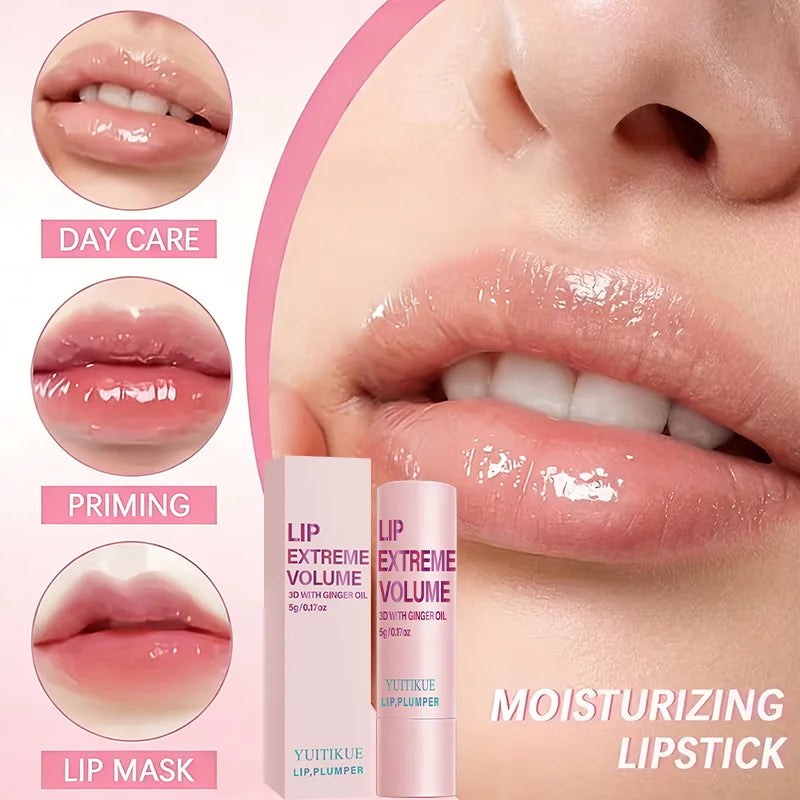 YUITIKUE Lip Plumper Stick – Hydrating, Non-Sticky Lip Balm Lip Plumper Balm Zpaxo