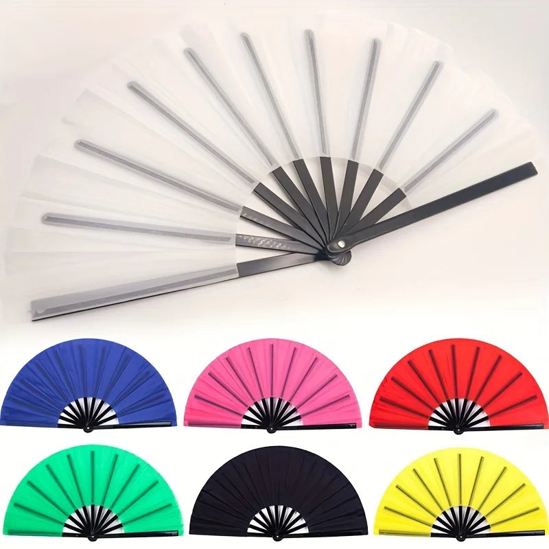 1 Kung Fu Fan Folding Martial Arts Double Sided Plastic Chinese Sound