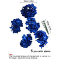 5Pcs Artificial Hydrangea With Stem Blue Faux Hydrangea Bouque Flower for Wedding Party Home Decoration Valentine Day Zpaxo 5Pcs