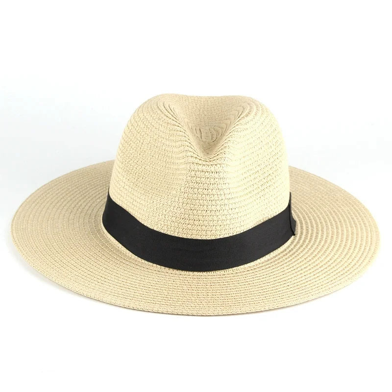 Fashion Men Straw Hat Women Summer Trendy Beach Sun Hats Solid
