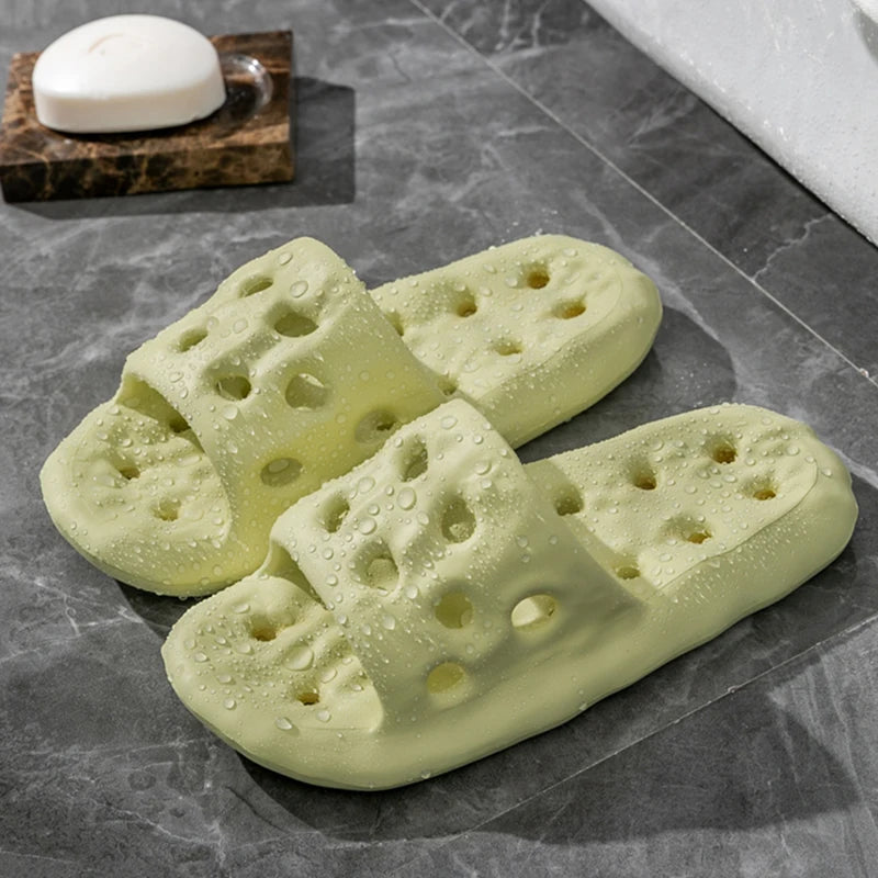 Women's Quick-dry Bathroom Slippers Home Use Summer Couple EVA Light Zpaxo green 40-41