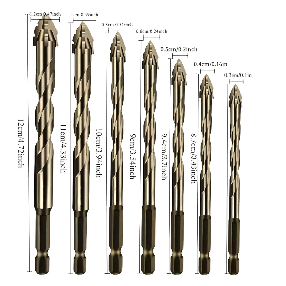 Four-edged Serrated Eccentric Drill Bit Multifunctional Hardness