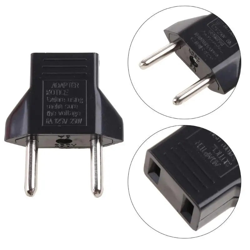 652F US Female To EU Plug Adapter AC Converter American To EU Euro Europe Travel Power Adapter Plug Electrical Socket Plug Zpaxo