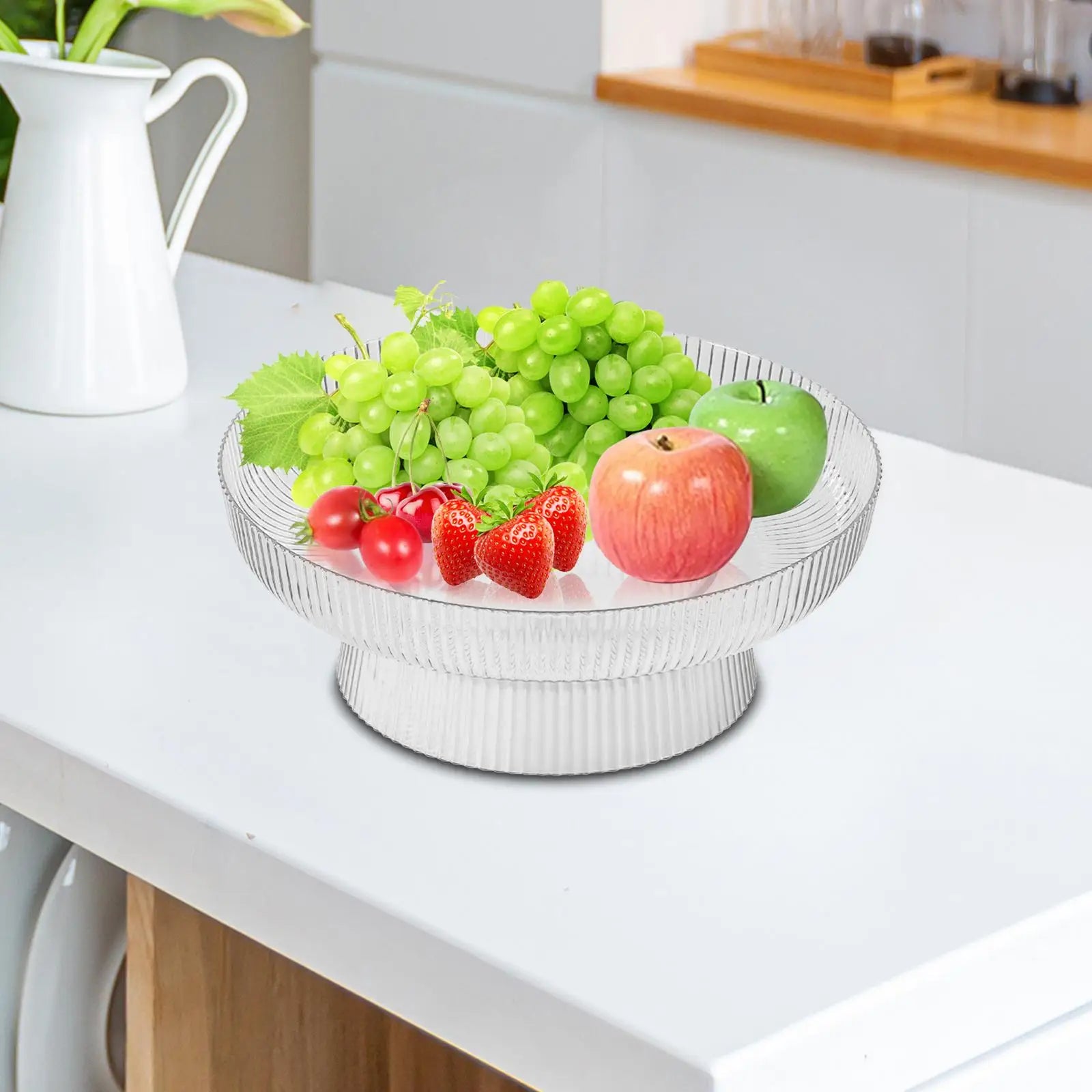 Pedestal Fruit Bowl – Decorative Basket & Dessert Display Stand Decorative Fruit Bowl Zpaxo