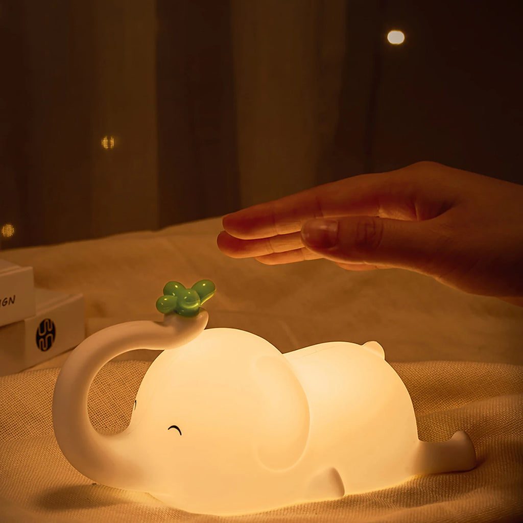 Cute Silicone Night Lights Sheep Cartoon Bedroom Lamp for Children's Room Decor Rechargeable Timing Dimming Sleep Night Light Zpaxo