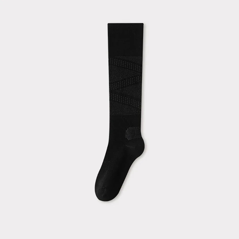 Multicolor Sports Stocking Cottoon Mesh Breathable Mesh Long Socks Ultra-thin Sweat Absorbing Fitness Calf Socks Summer Season Zpaxo Black 35-39