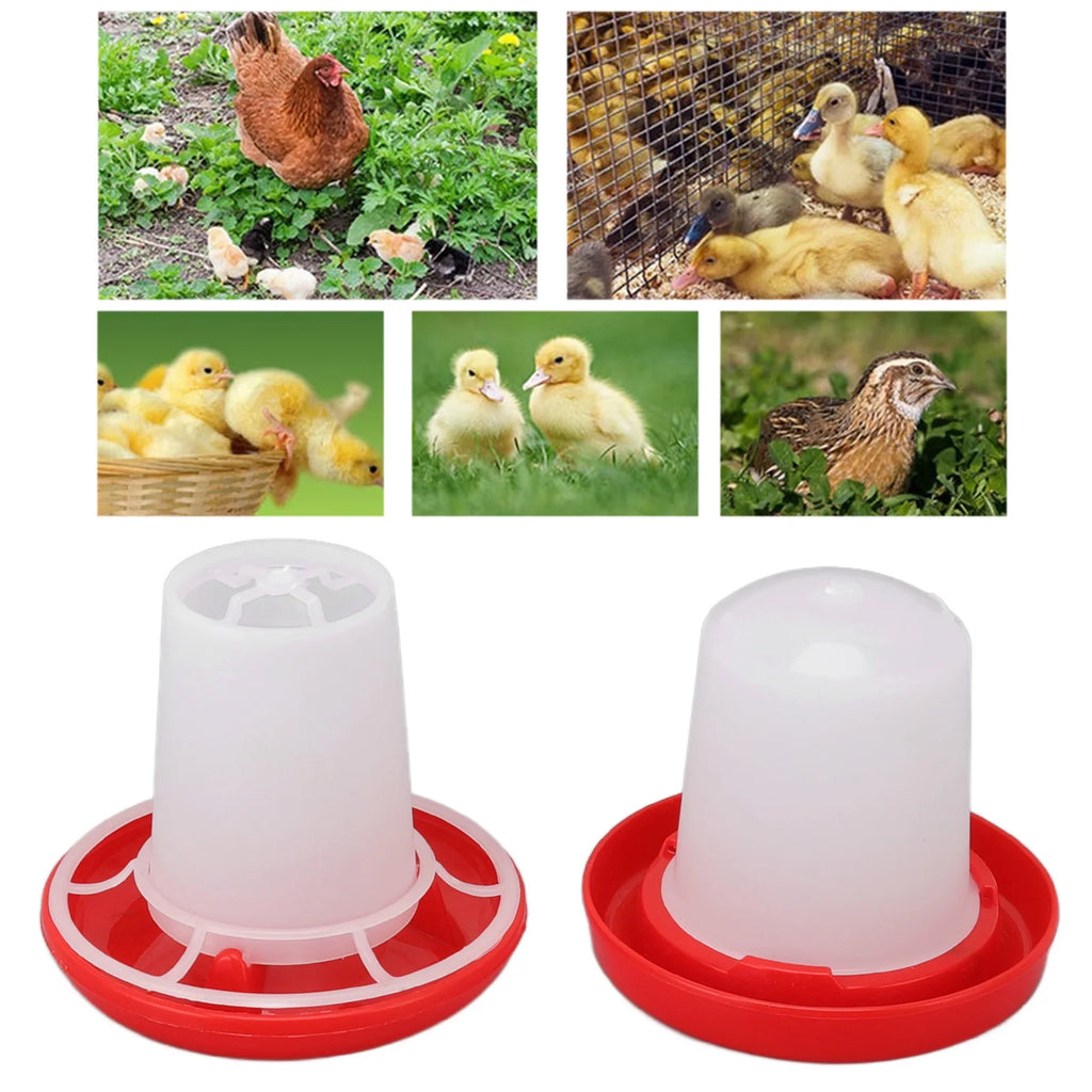 Chick Feeder Easy To Clean Rotary Sleeve Design Automatic Feeding and Watering Chick Feeder and Waterer Kit for Chicks Zpaxo
