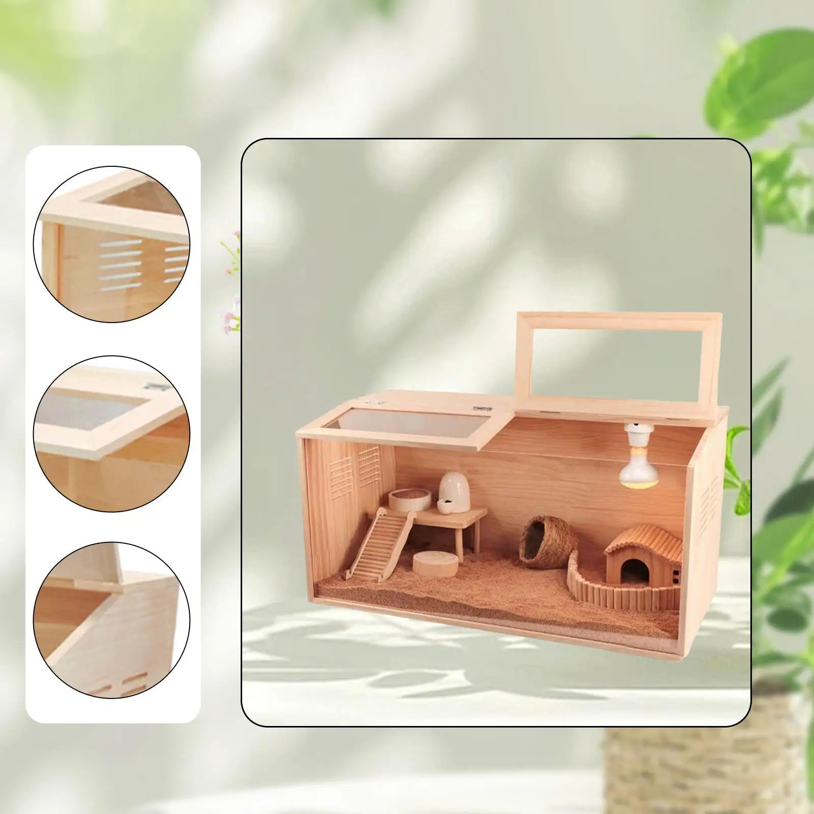 Wooden Chicken Brooder Box – Quail Cage & Chick Habitat Wooden Brooder Box Zpaxo