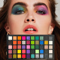 50 Rainbow Eyeshadow Palette Shimmer Matte Finish Nude Neon Glitter Zpaxo 50 color