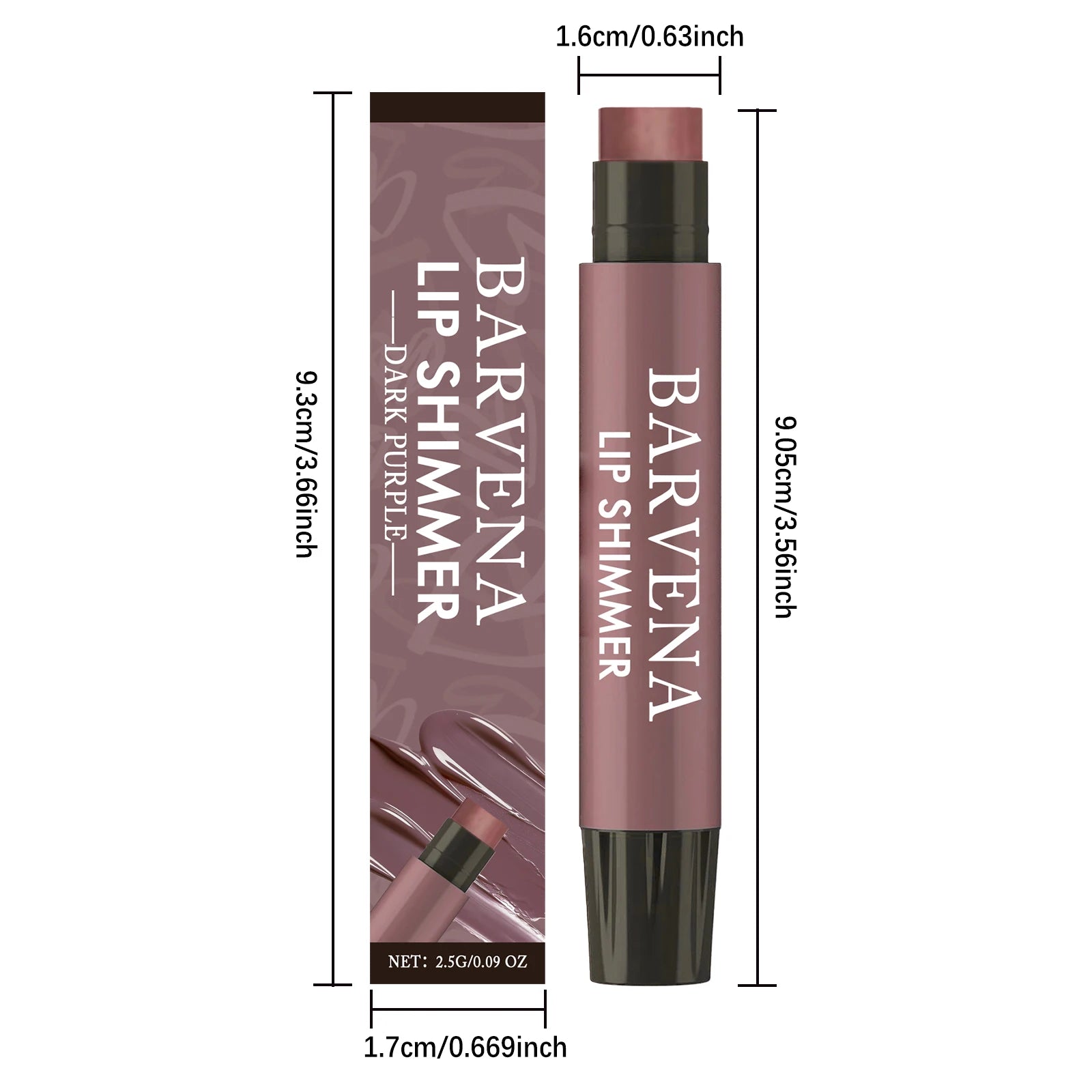 Dark Purple Tinted Lip Balm Stick – Moisturizing Shimmer Gloss Tinted Lip Balm Zpaxo