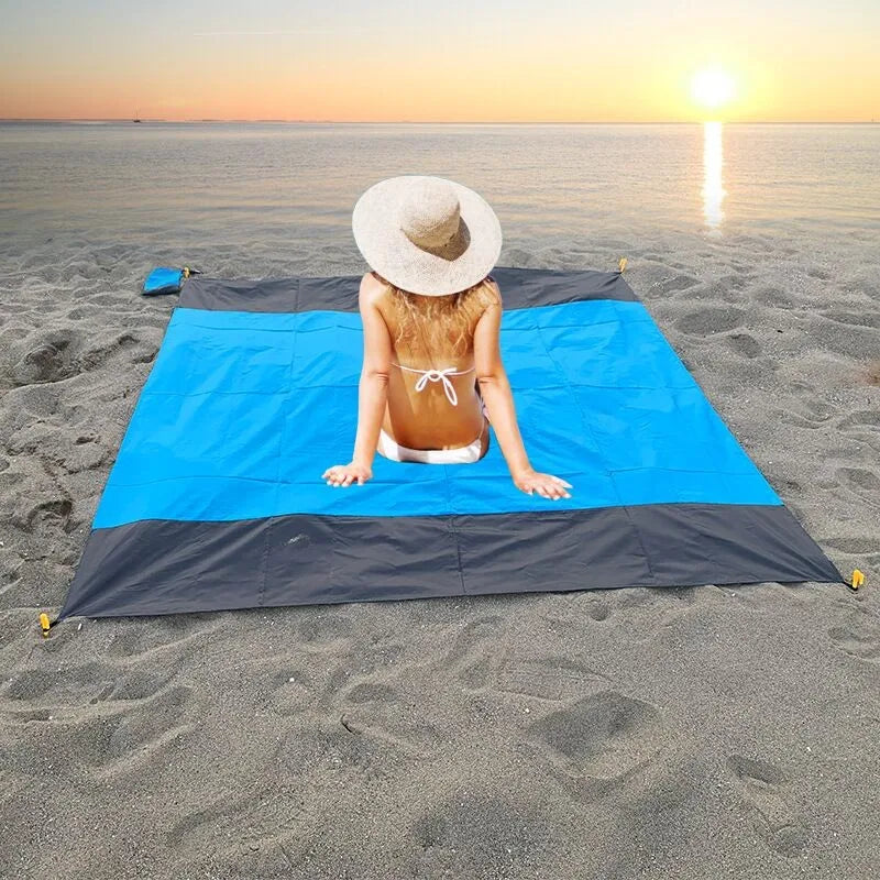 Camping Mat 4 Foldable Corner Stakes Suitable Outdoor Travel Vacation Zpaxo
