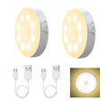Motion Sensor LED Night Light USB Rechargeable – 3 Pack Motion Sensor Night Light Zpaxo Warm lamp-2PCS
