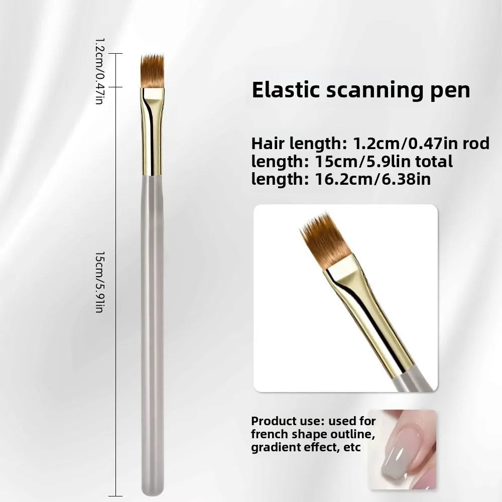 Durable French Plaid Nail Art Pen Professional Detail Liner Brushes Zpaxo Sweep pen