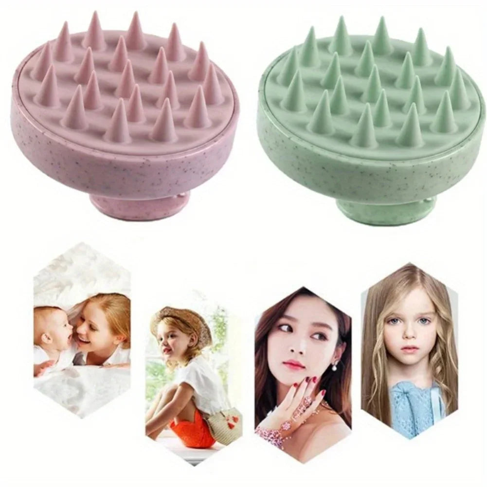 1pc Silicone Shampoo Brush Body Massage Brush Bath Shower Brush Salon Hairdressing Tool Scalp Massage Comb Hair Washing Comb Zpaxo