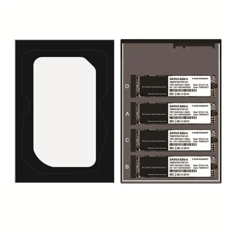 652F M 2 NGFF SSD 5 6Gb Adapter Card Enclosure Socket Zpaxo