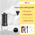 Portable Italian Espresso Maker with Hand Grinder for Camping Outdoor Coffee Brewing Adjustable Grind Settings Ceramic Grinding Zpaxo black