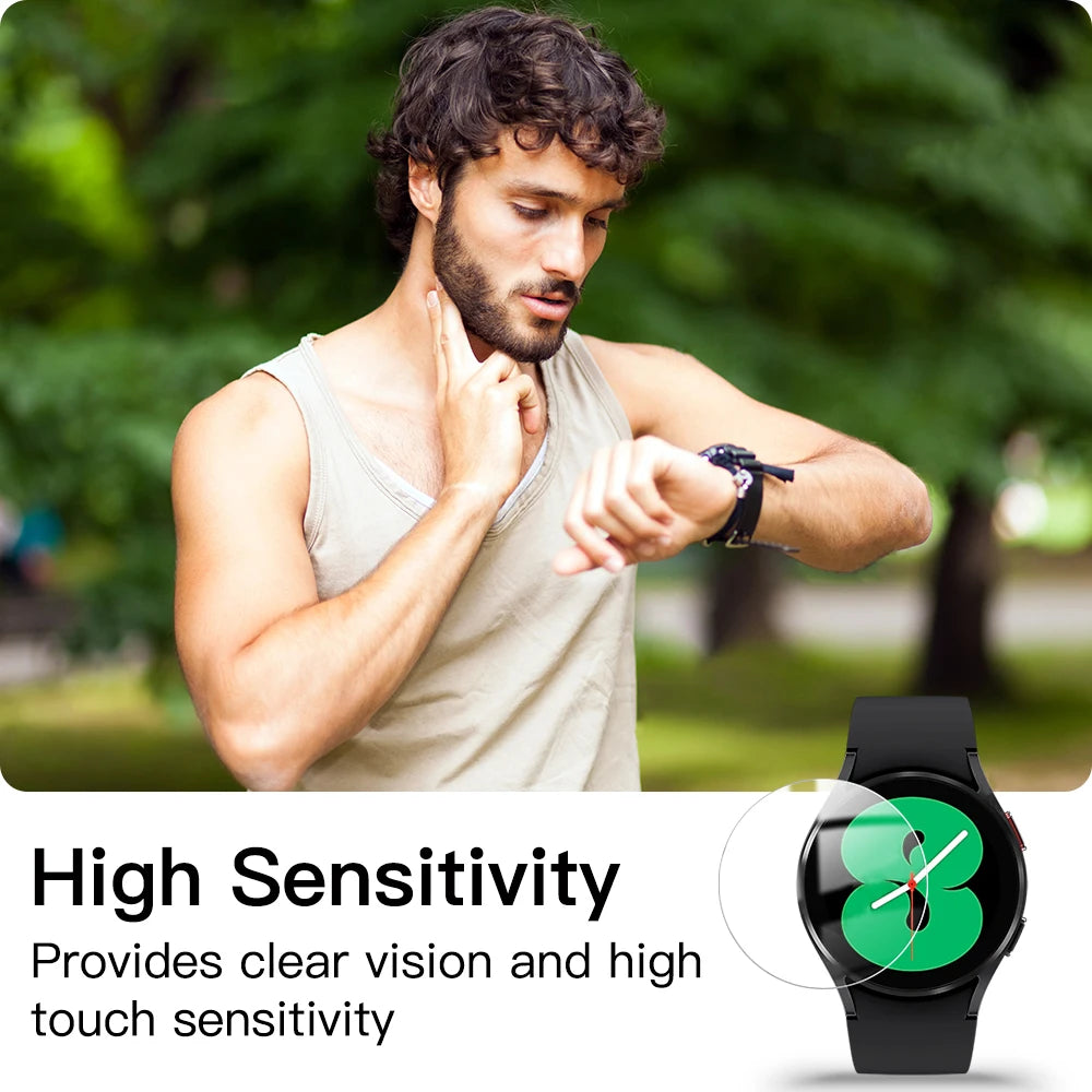 5PCS Tempered Glass For Samsung Galaxy Watch 7 6 5 4 Screen Protector For Galaxy Watch 5 Pro 6 Classic 47MM 45MM 44MM 43MM 40MM Zpaxo