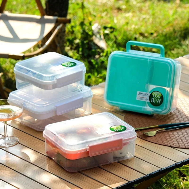 Portable Handle design Double layer Lunch box Compartment Bento Boxes Students Toddler Bento Containers Outdoor Salad Picnic box Zpaxo