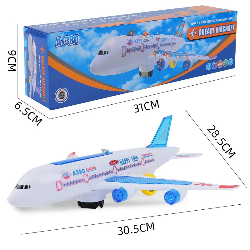 Plane Educational Toy Children Electronic Aeroplane Music Autopilot