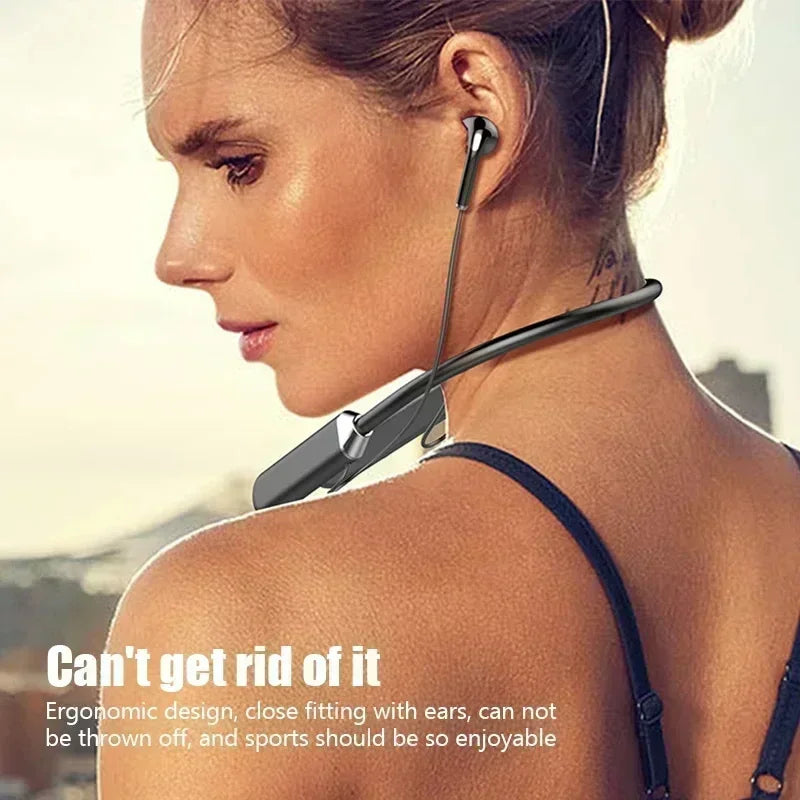 Wireless Neckband Bluetooth Earphones Sound Stereo Battery Display HD