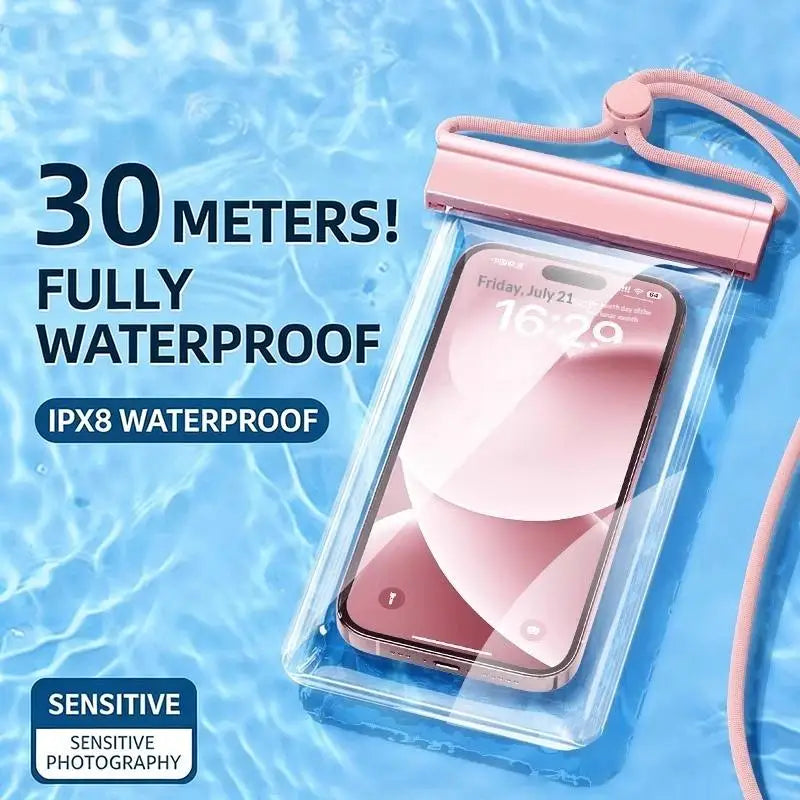 Waterproof Touchscreen Phone Pouch – Crossbody Swimming Bag