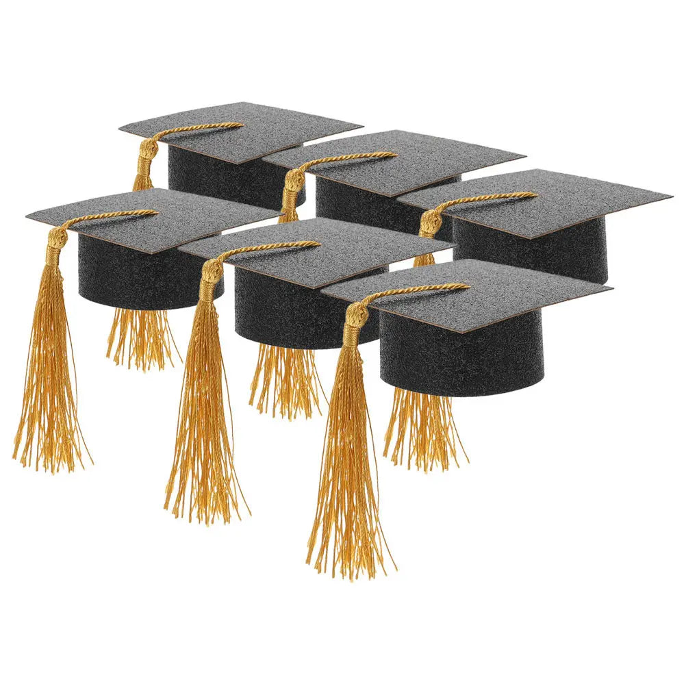 Graduation Hat Goblet Covers Tassel Doctor Cap Design Wine Cover