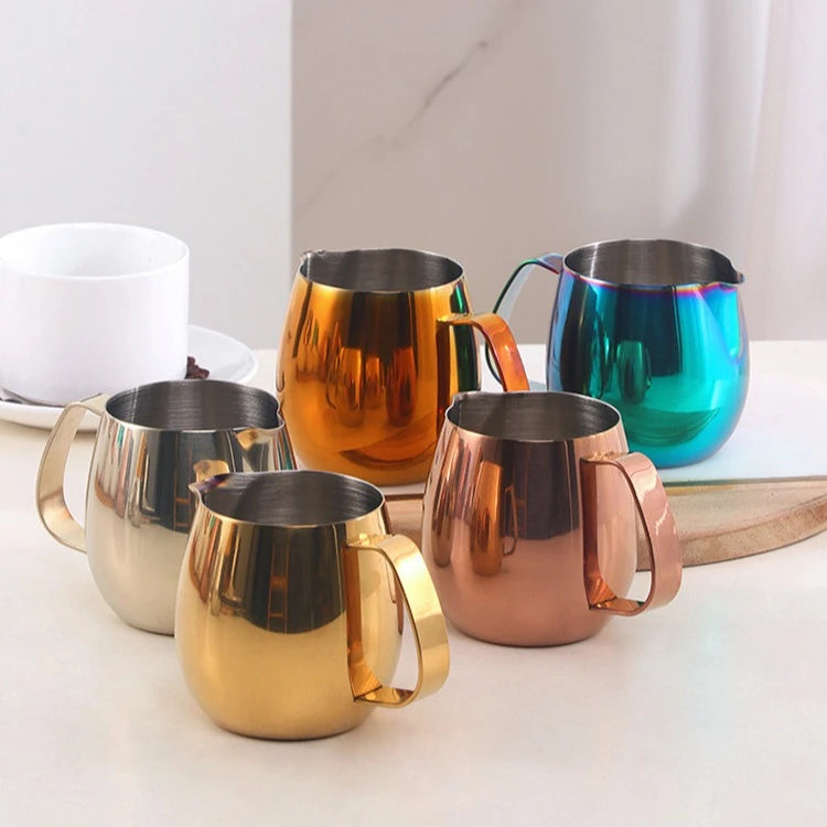 10oz Stainless Steel Milk Frothing Pitcher – 300ml Latte Art Jug