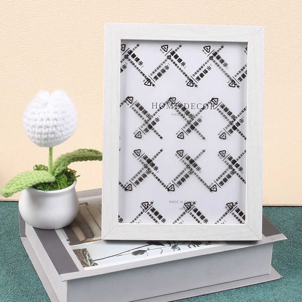 Wooden Photo Frame Simple Picture Frames Tabletop Display Wall Mount Home Decor Gift Zpaxo