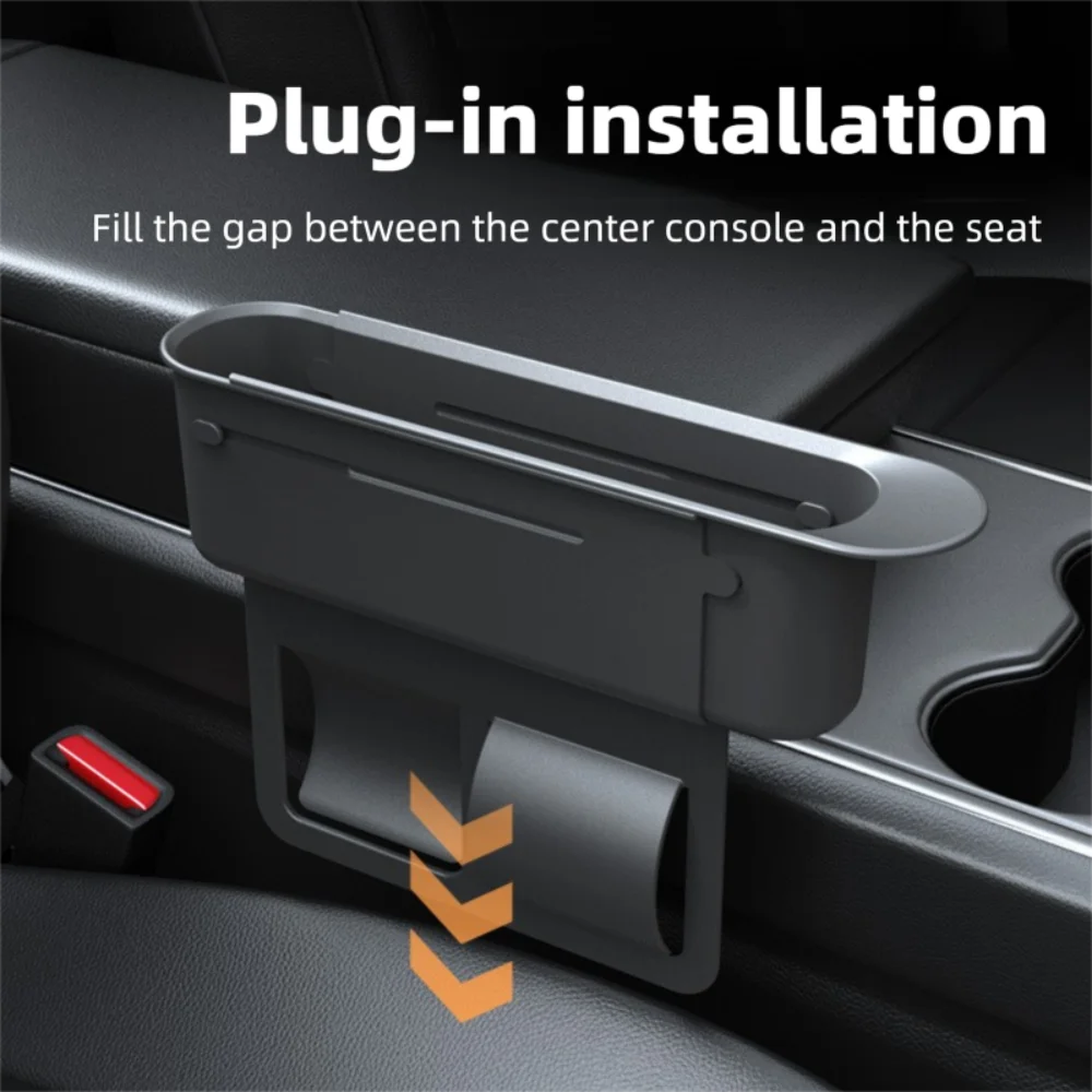 1/2pcs Retractable Car Seat Gap Storage Box Scalable Practical Car Seat Gap Filler Phone Key Organizer Large Capacity Zpaxo