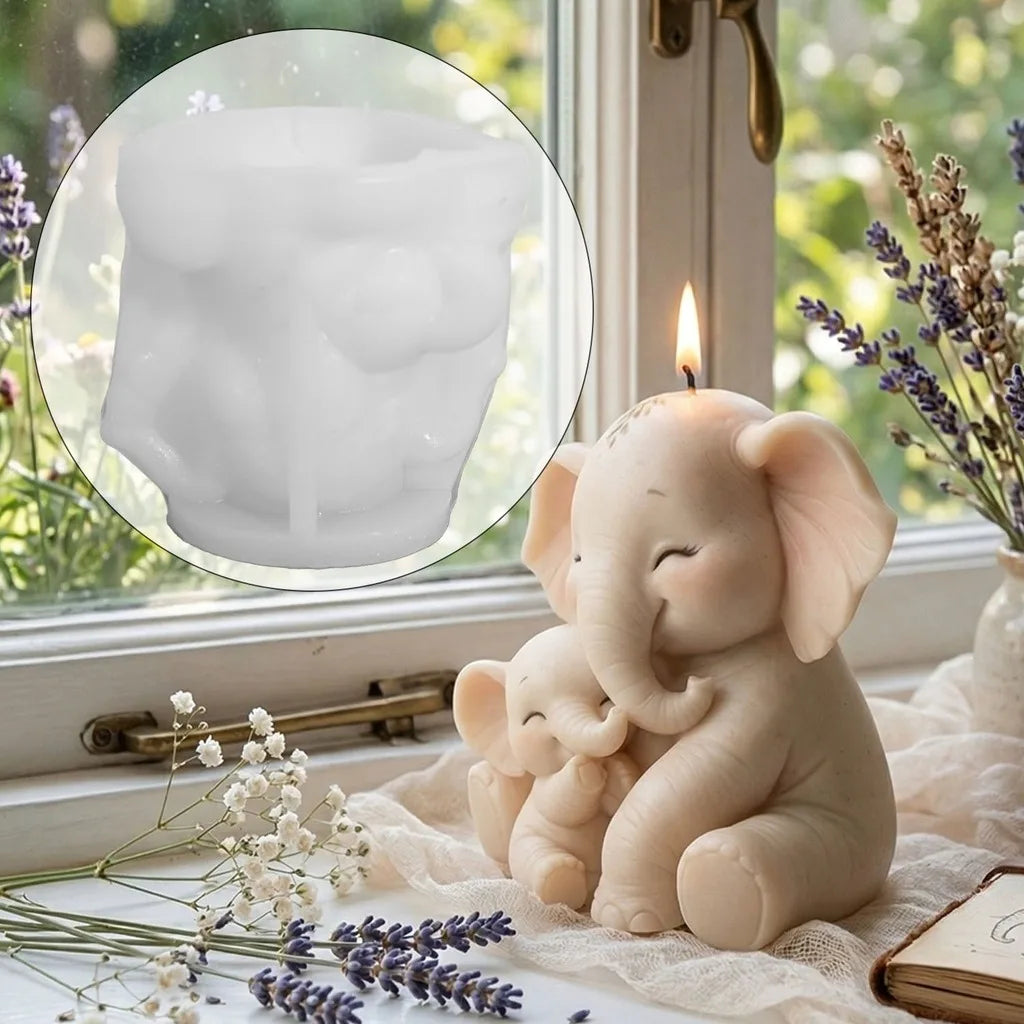 3D Elephant Silicone Mold – Candle, Resin & Epoxy Crafts