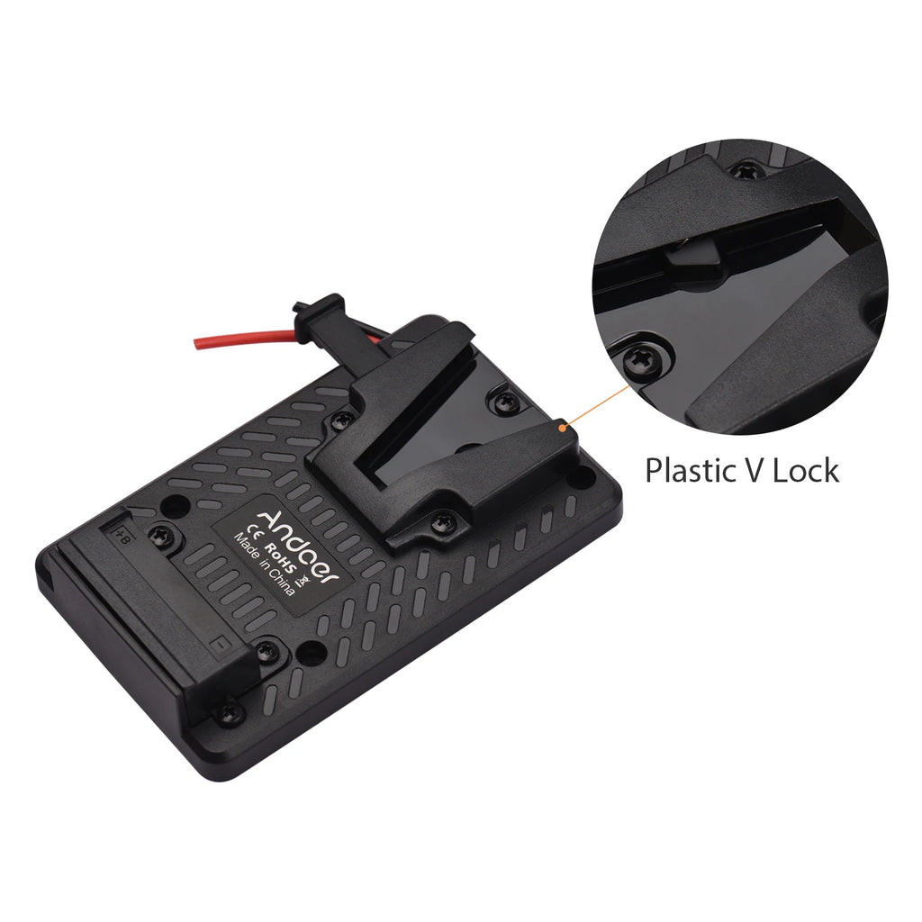 Andoer V-lock Battery Back Plate Adapter Replacement Sony V-mount