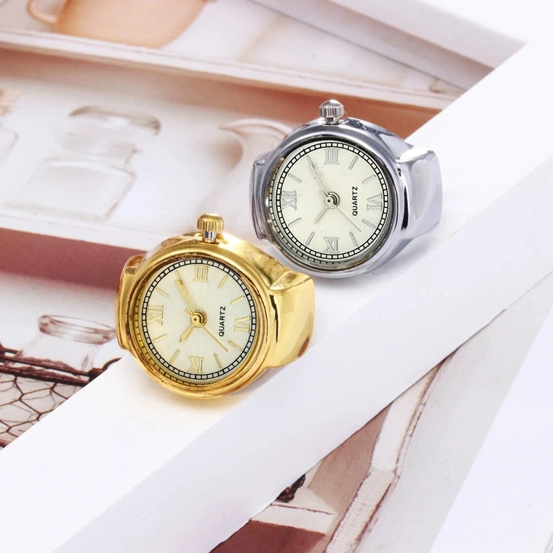 RetroGem New Fashion Personality Ring Watches Adjustable Women's Party Banquet Jewelry Finger Accessories Rings Gifts for Women Zpaxo